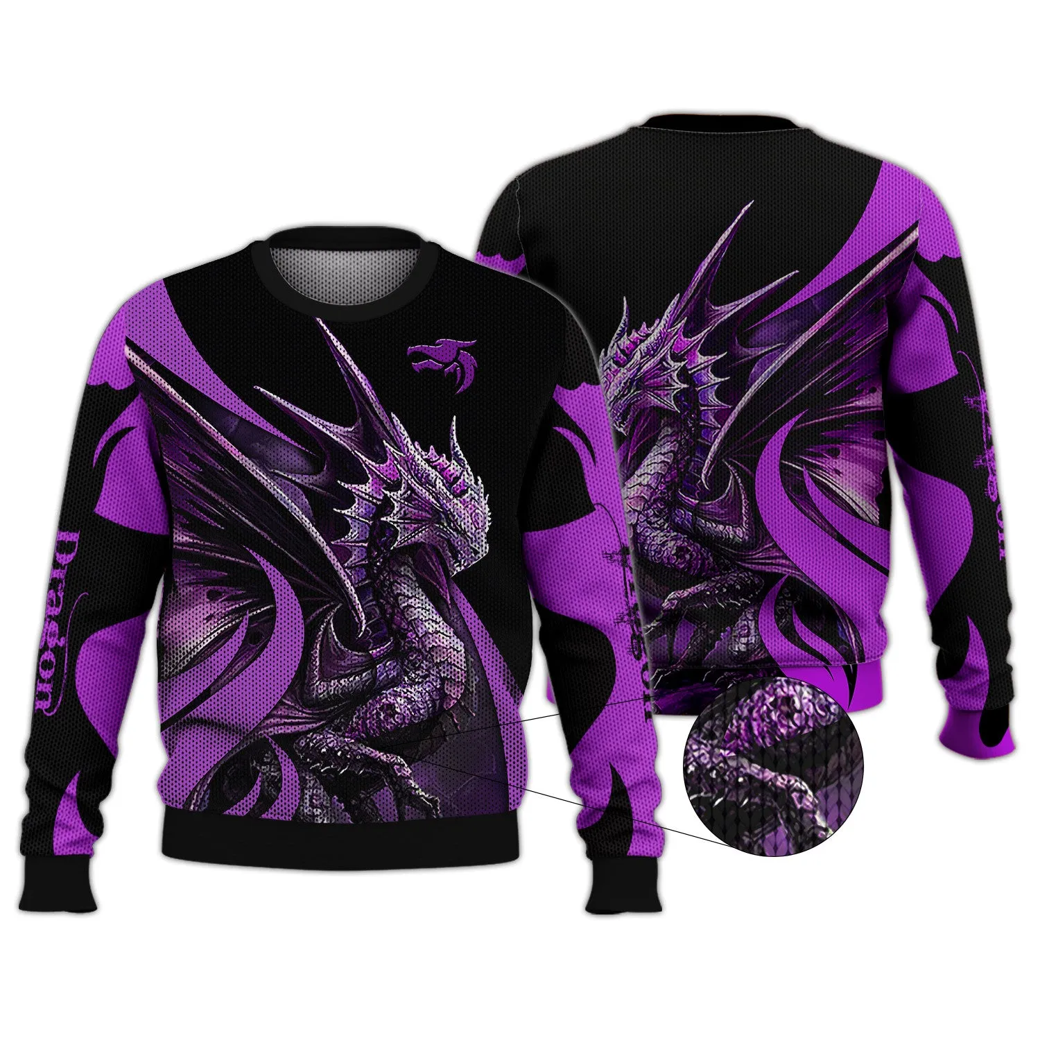Dragon 3D Hoodie All Over Printed - Dragon Tattoo Jacket 3D print for Woman