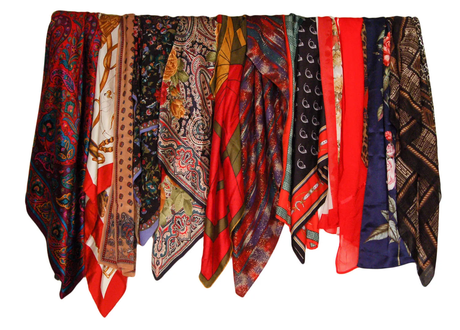 Earth Tone Paisley Silk Scarf by Sally Gee