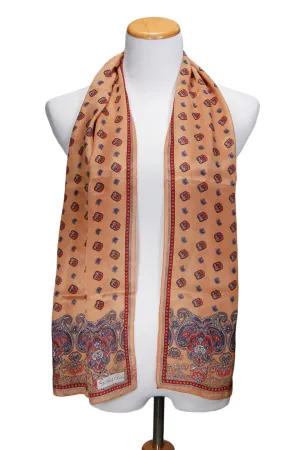 Earth Tone Paisley Silk Scarf by Sally Gee