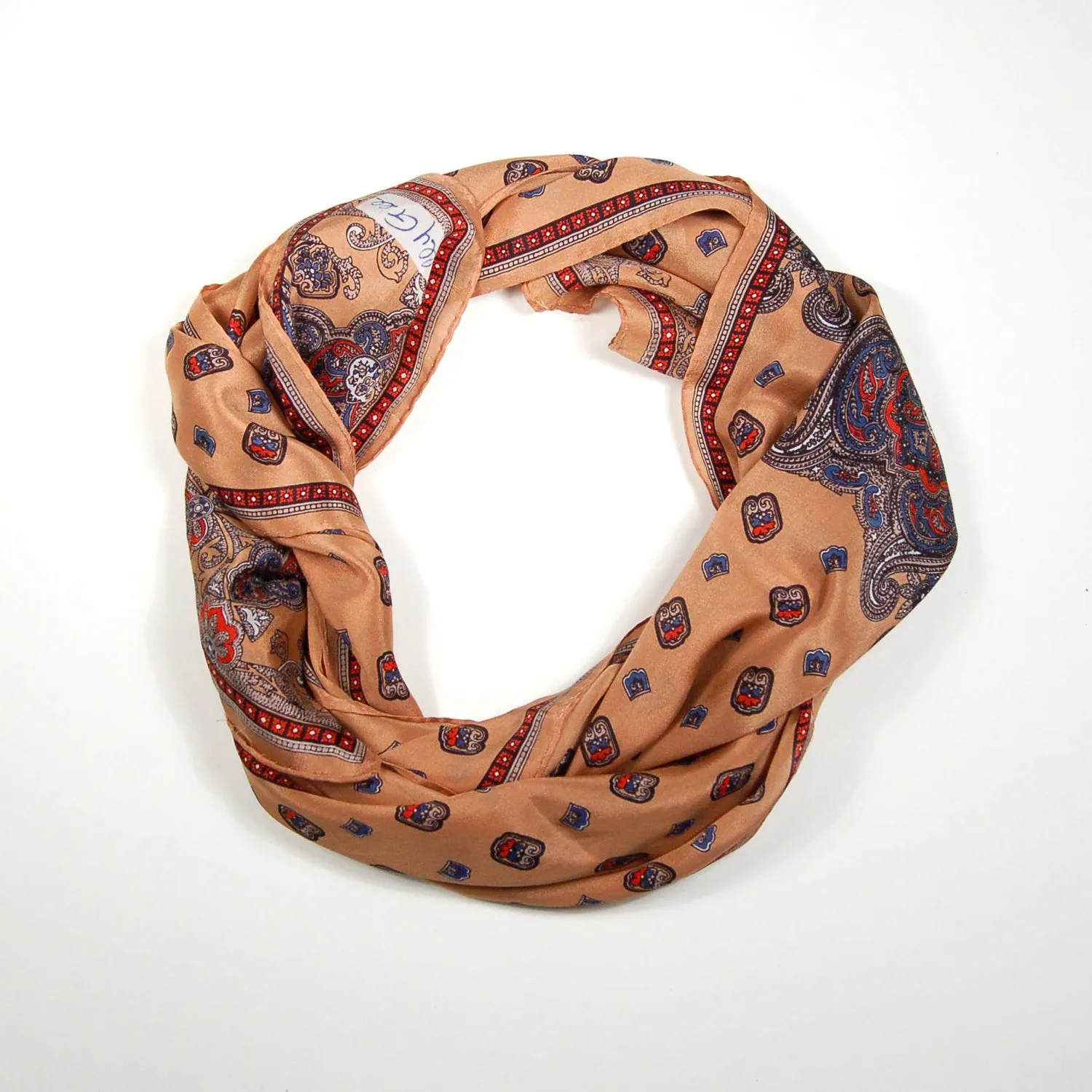 Earth Tone Paisley Silk Scarf by Sally Gee