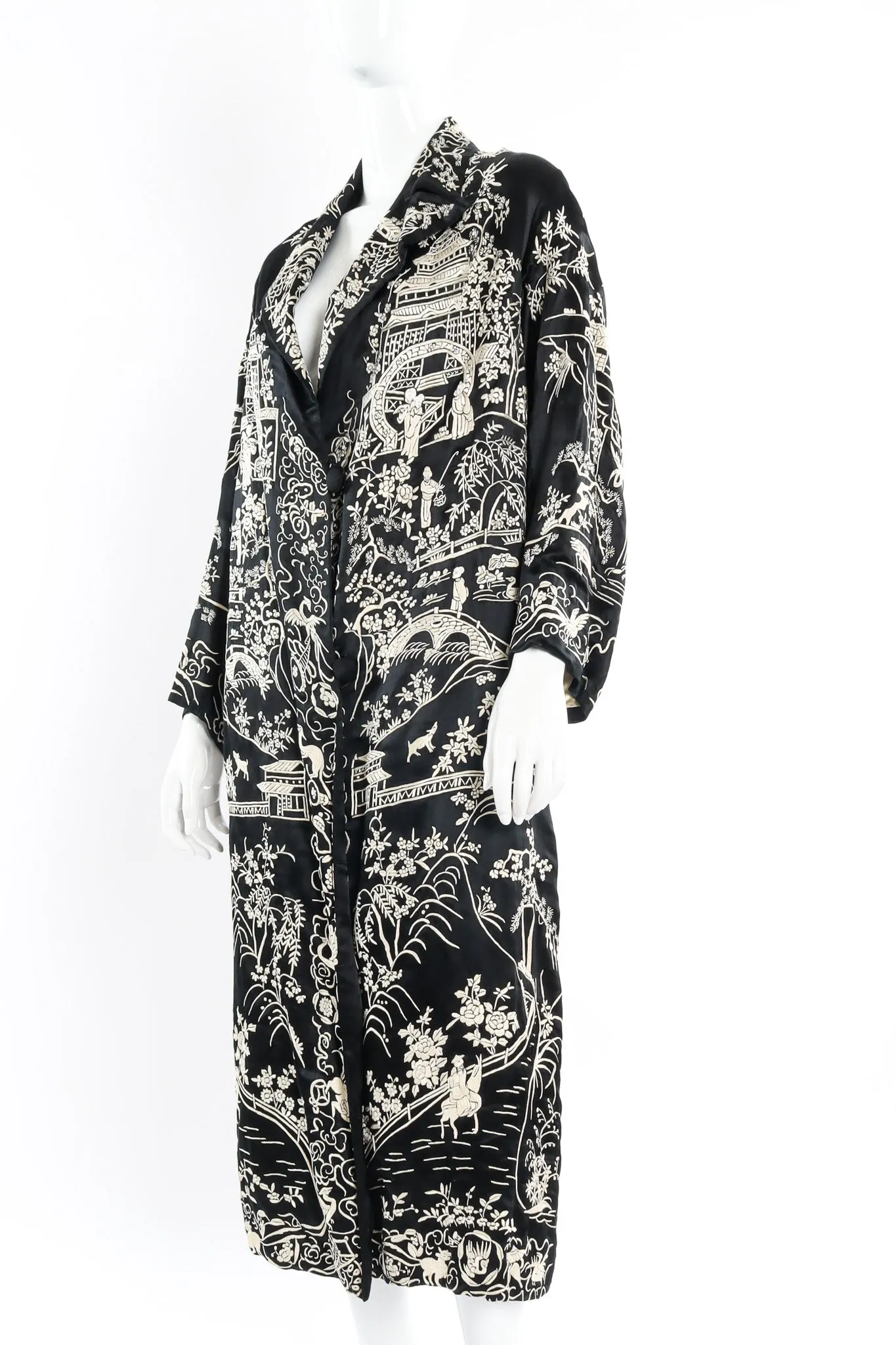 Embroidered Floral Chinese Robe