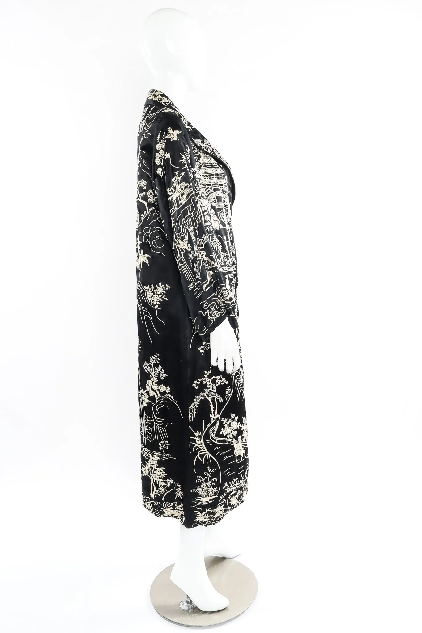 Embroidered Floral Chinese Robe