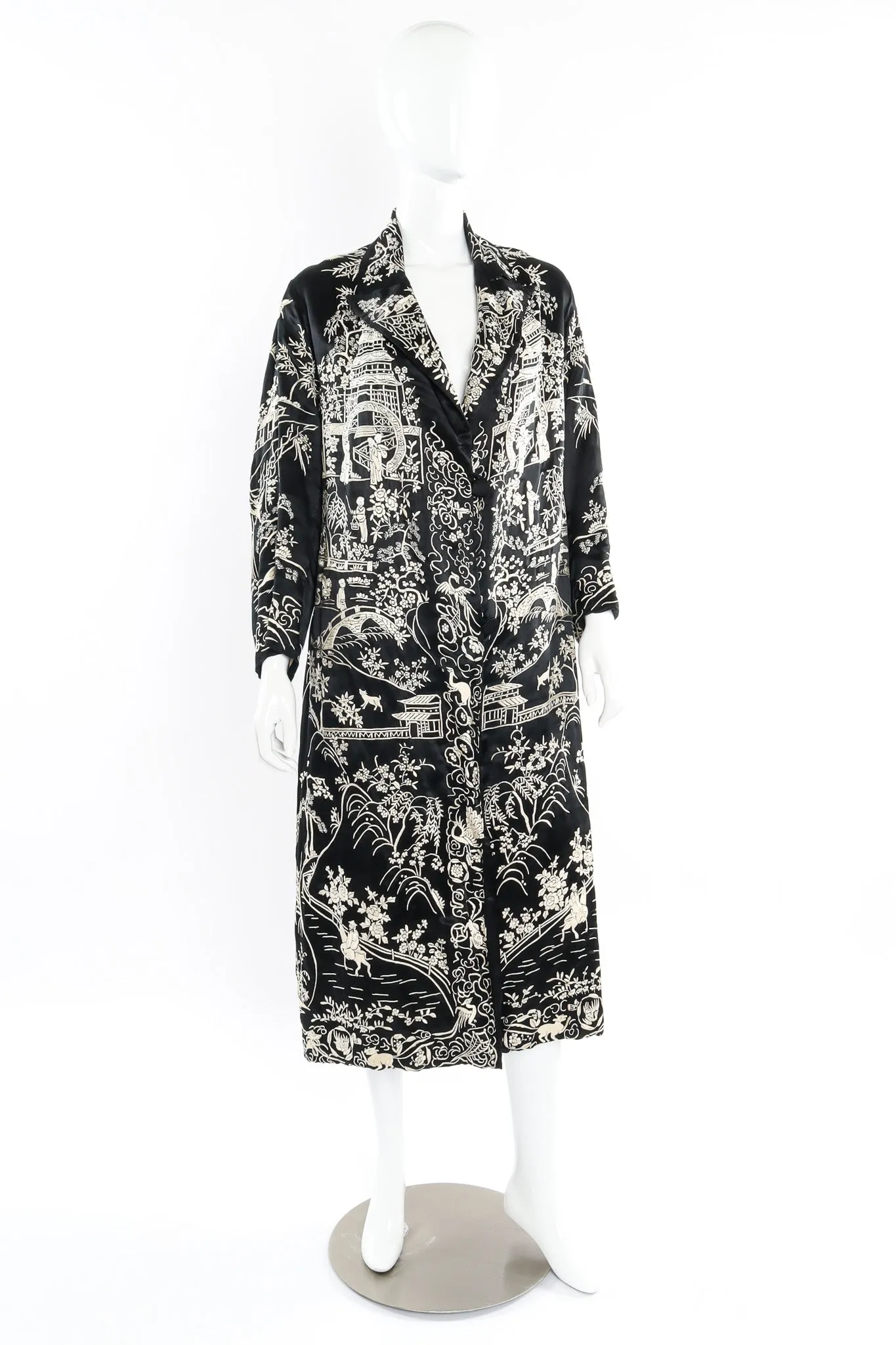 Embroidered Floral Chinese Robe