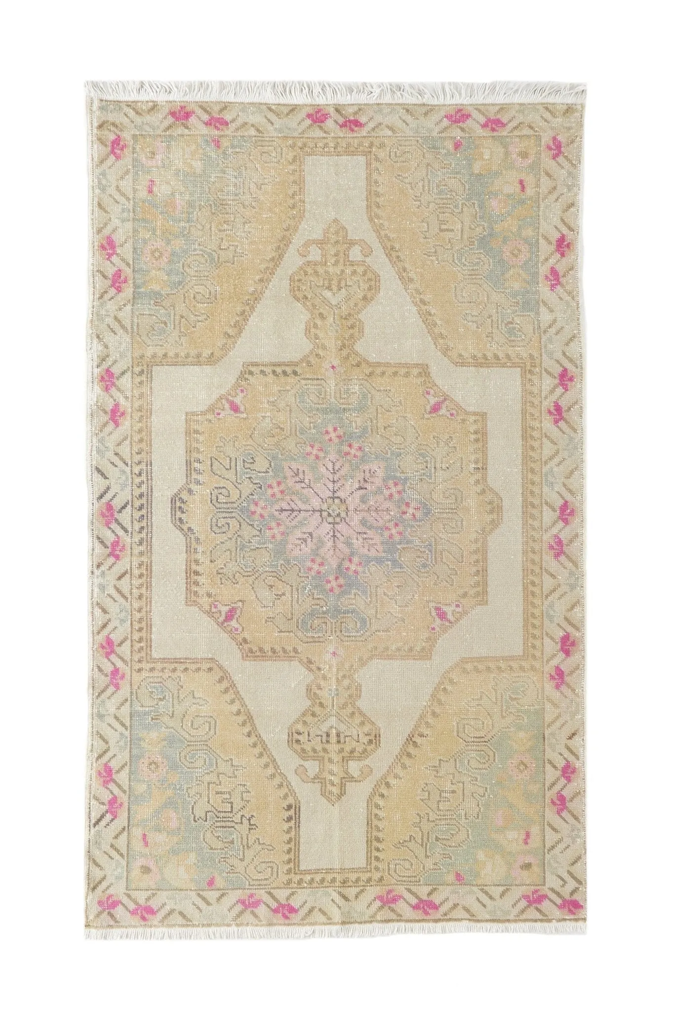 ‘Enchanted’ Vintage Turkish Oushak Rug - 4'6" x 7'9"