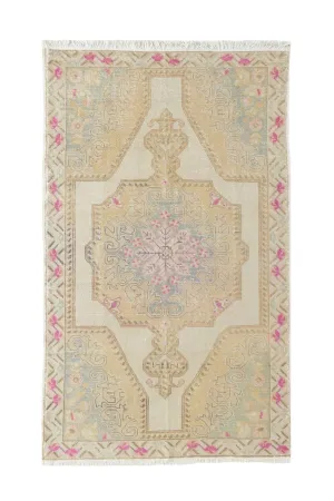 ‘Enchanted’ Vintage Turkish Oushak Rug - 4'6" x 7'9"