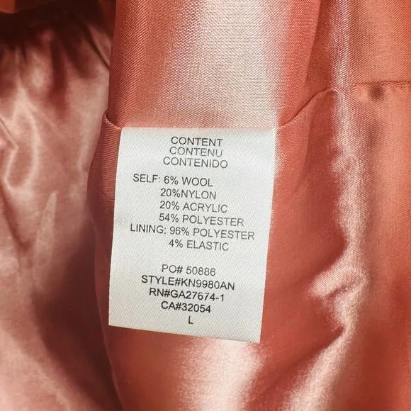 EVA FRANCO Pleated Knit Mini Skirt Metallic Pastel Stripe size Large