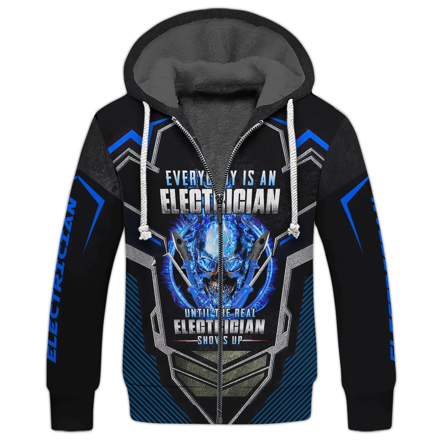 Everybody Is An Electrician Until The Real Electrican Shows Up Electrician Style 3D All Over Print Tshirt, Hoodie,...