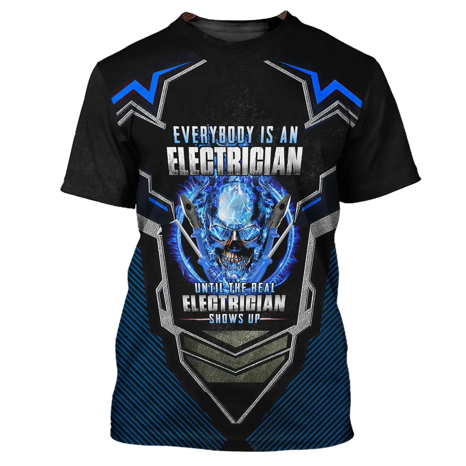 Everybody Is An Electrician Until The Real Electrican Shows Up Electrician Style 3D All Over Print Tshirt, Hoodie,...