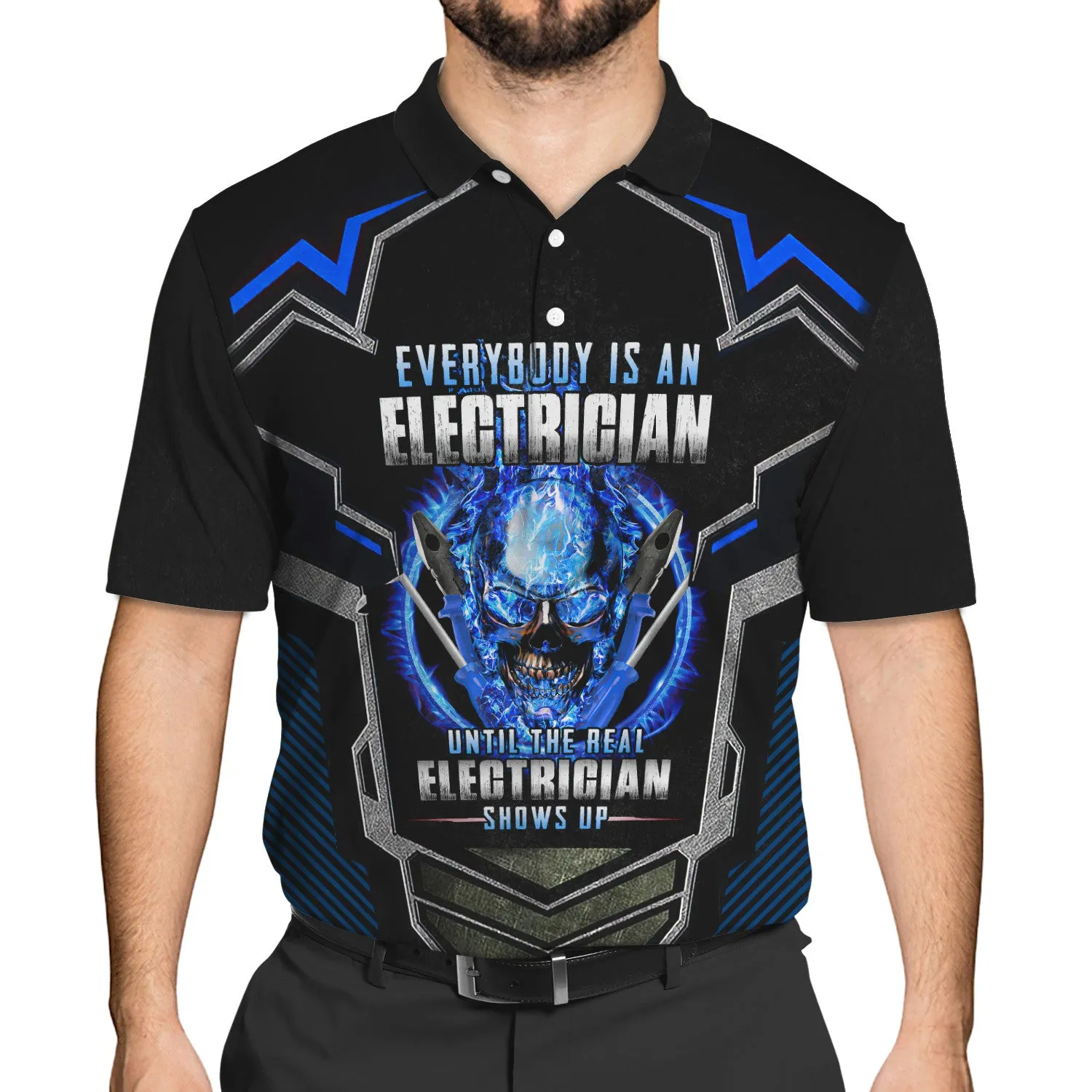Everybody Is An Electrician Until The Real Electrican Shows Up Electrician Style 3D All Over Print Tshirt, Hoodie,...