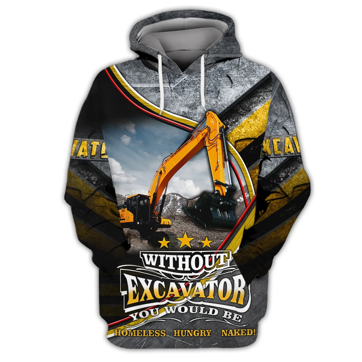 Excavator 3D All Over Printed Shirts 224