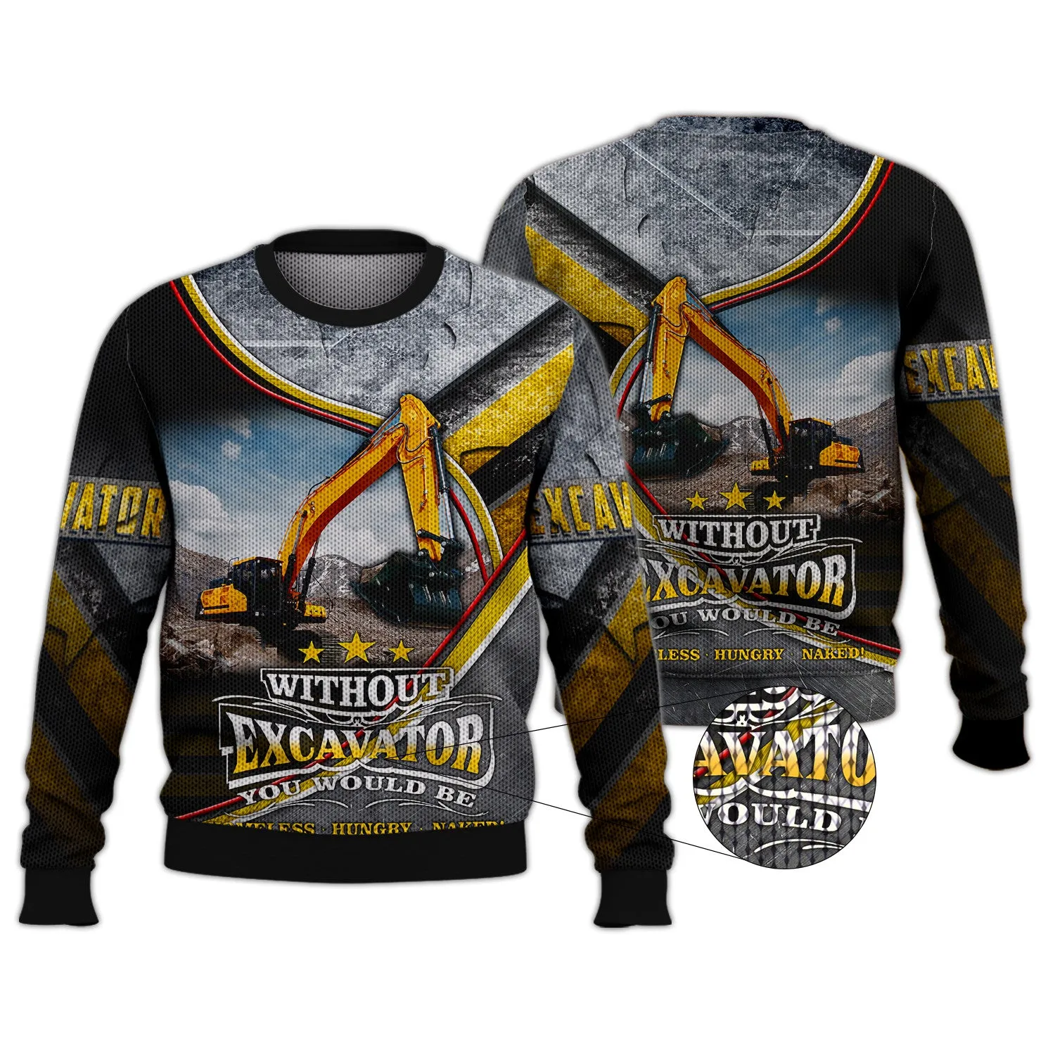 Excavator 3D All Over Printed Shirts 224