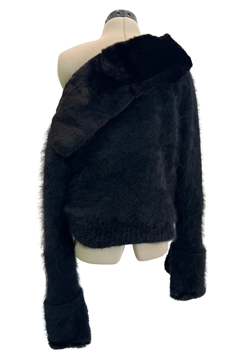 Fall 2001 Gucci by Tom Ford Runway Look 26 Sheared Mink & Softeest Black Angora Sweater