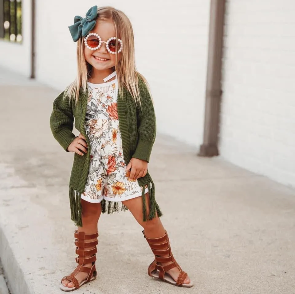 fall vintage floral romper
