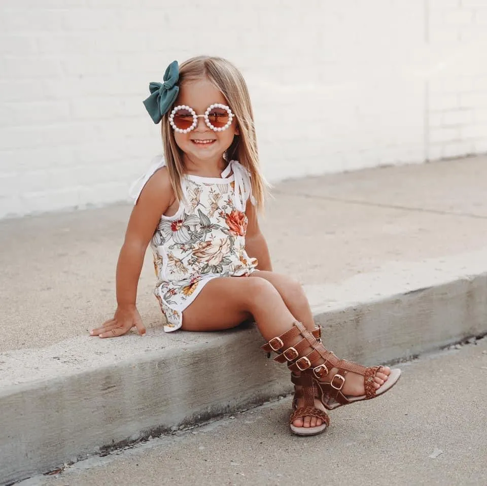 fall vintage floral romper