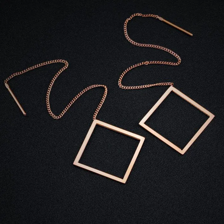 Fashion Personality Simple Geometric Wild Small Jewelry Earrings Long Temperament Earrings Ear Wire Female