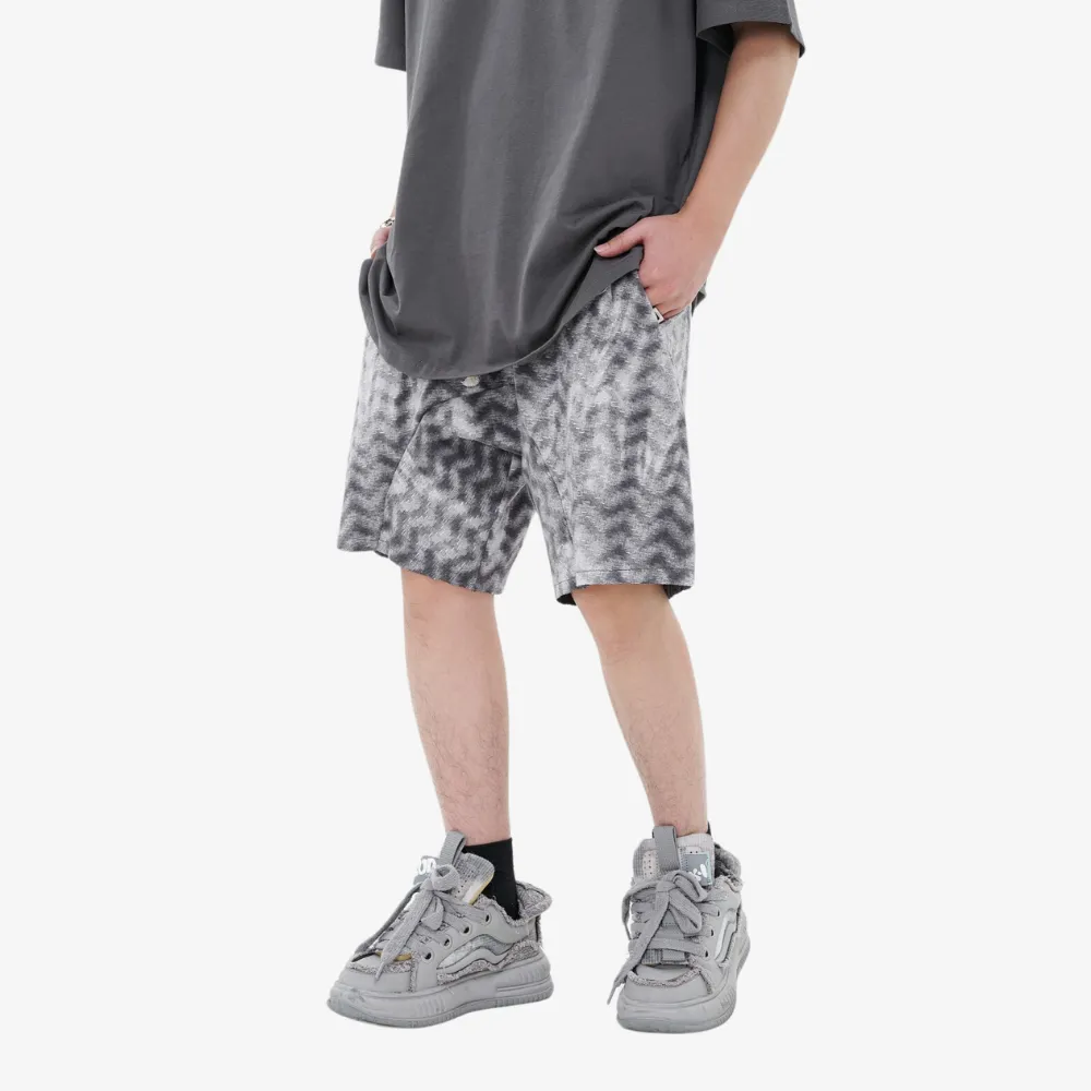 Fashionable Rhombus Corrugated Shorts