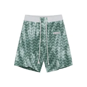 Fashionable Rhombus Corrugated Shorts
