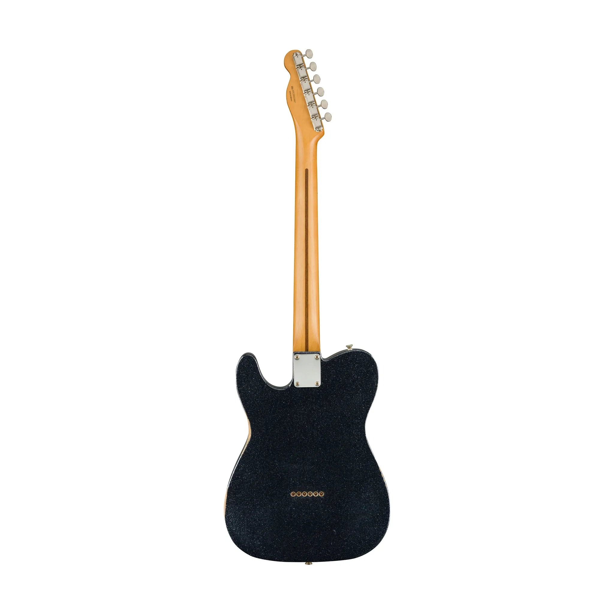 Fender Brad Paisley Road Worn Esquire Electric Guitar, Maple FB, Black Sparkle