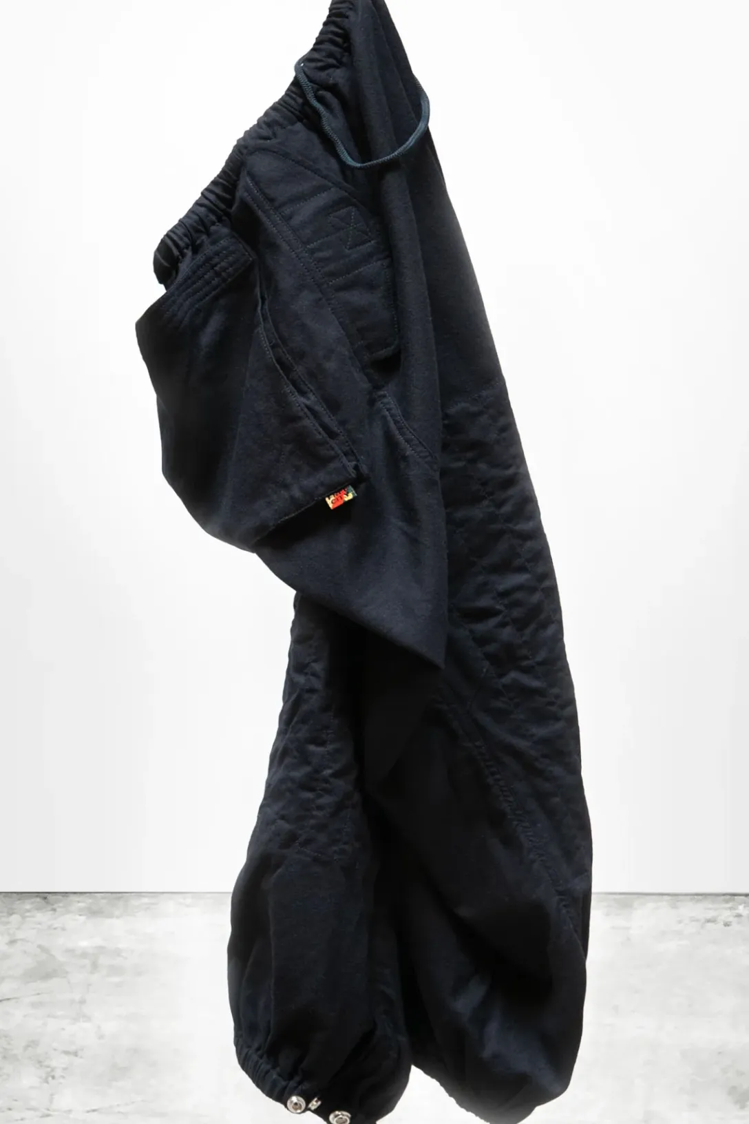 Flap/Snap Cashmere/Wool Pant Loro Piana Favola Move | Navy