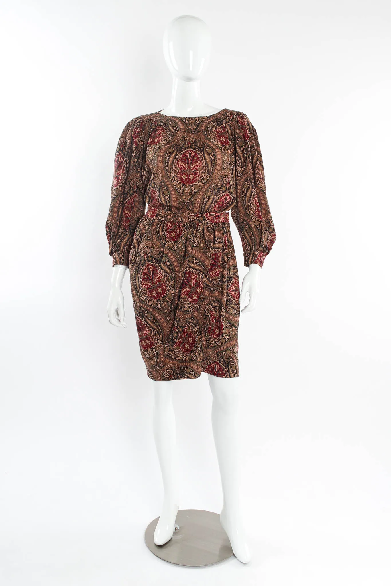 Floral Damask Top, Skirt and Scarf Set