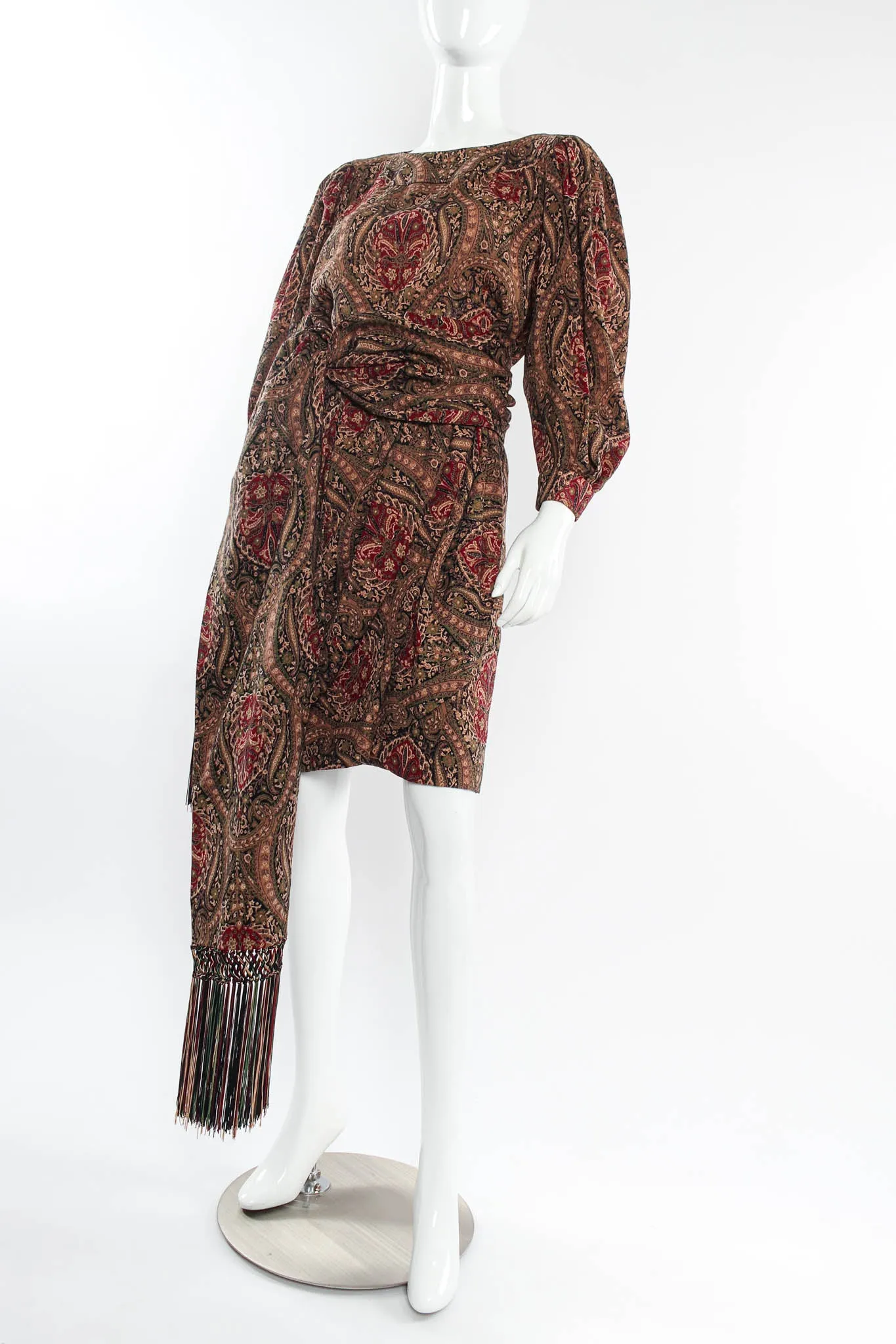 Floral Damask Top, Skirt and Scarf Set