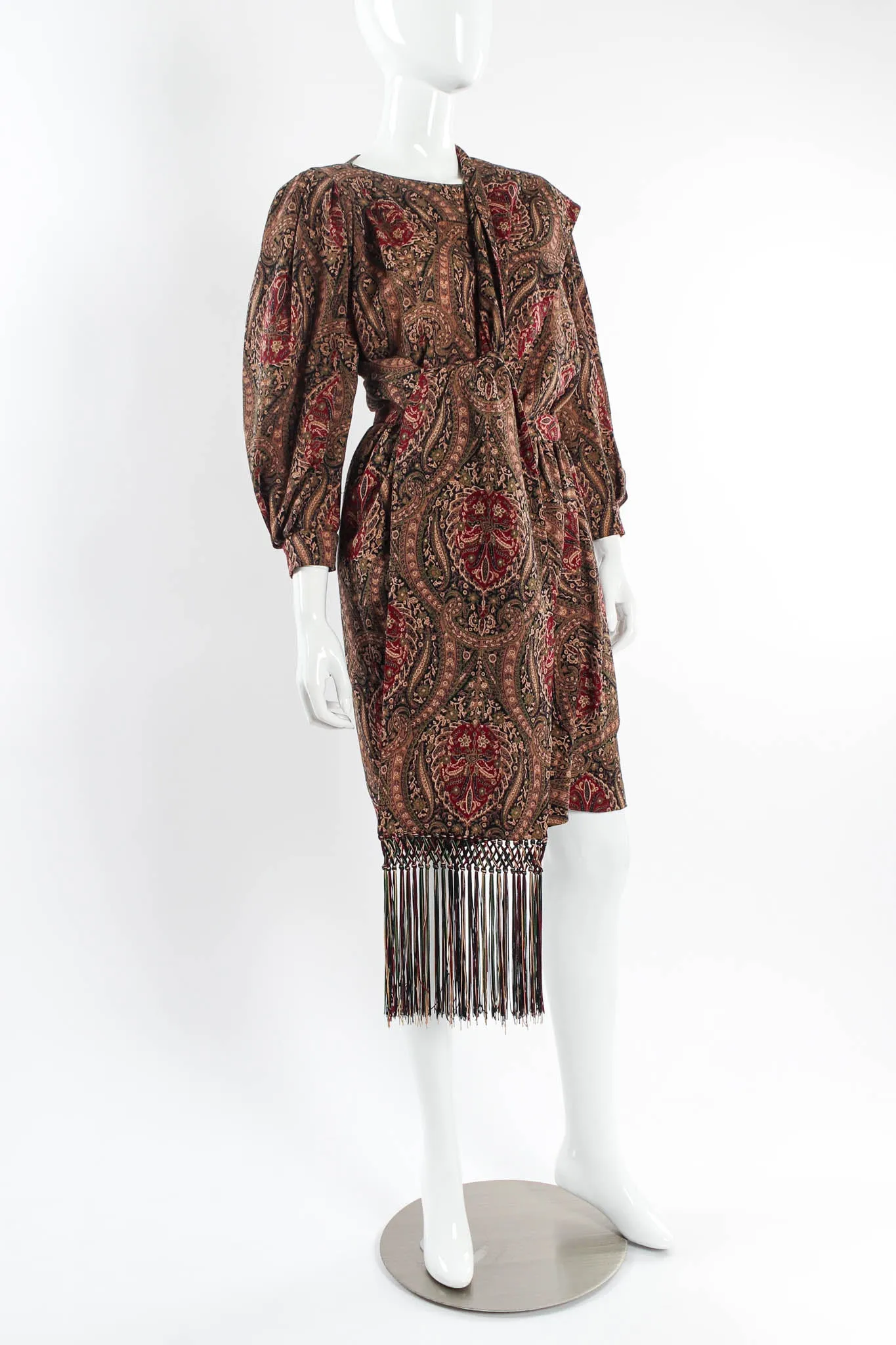 Floral Damask Top, Skirt and Scarf Set