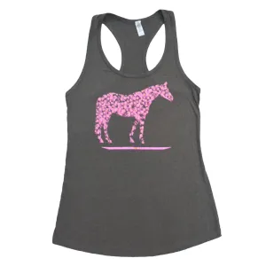 Flower Horse Tank Top Olive