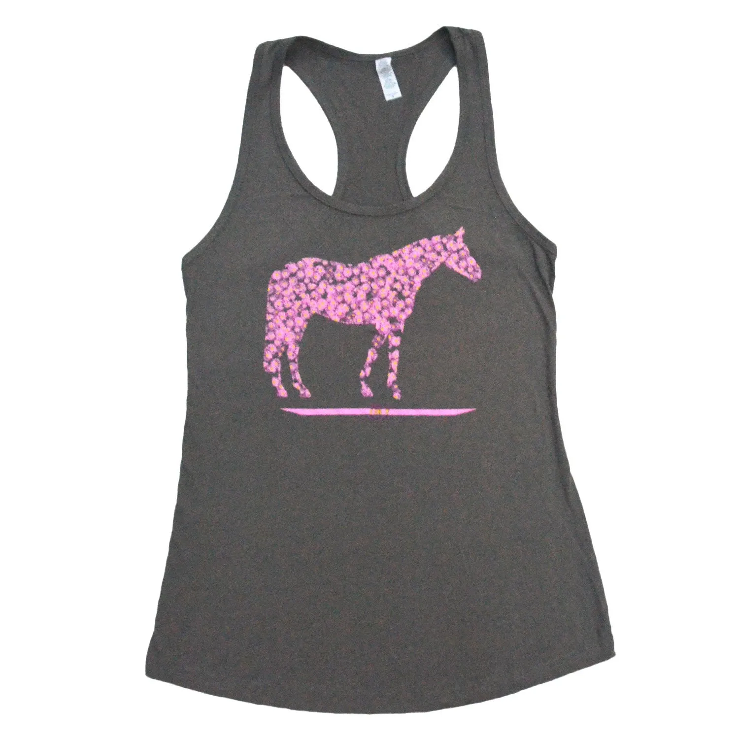 Flower Horse Tank Top Olive