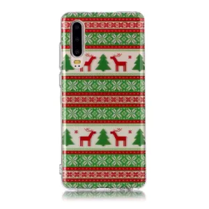 For HUAWEI P30 Christmas Phone Case Anti-fall Protective Shell Super Soft TPU Smartphone Cover Birthday Gift