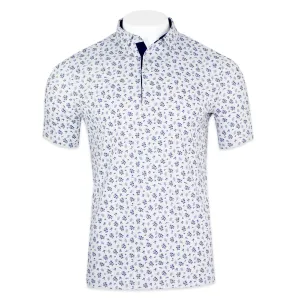 'Forget Me Not' Four Button Golf Shirt