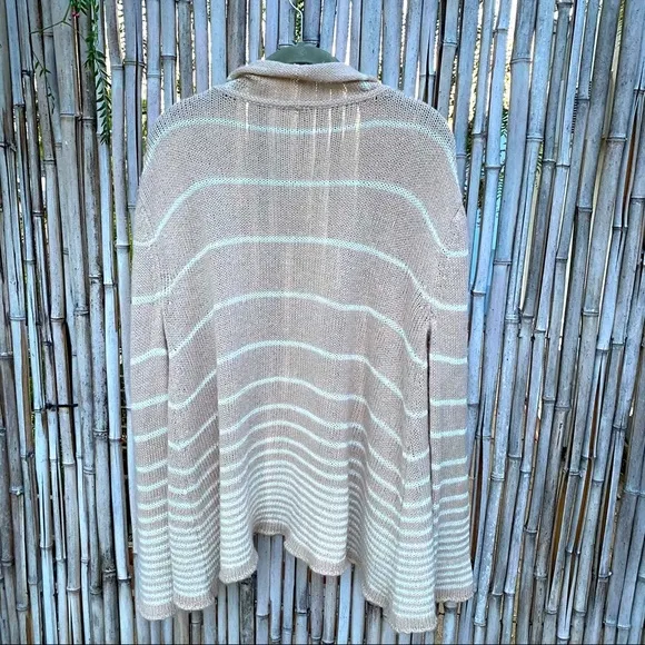Free People oversized open front stripped cardigan