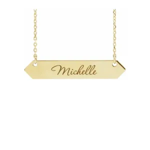 Geometric Nameplate Necklace