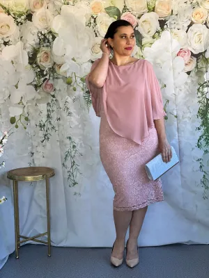 Geraldine Blush Lace Dress