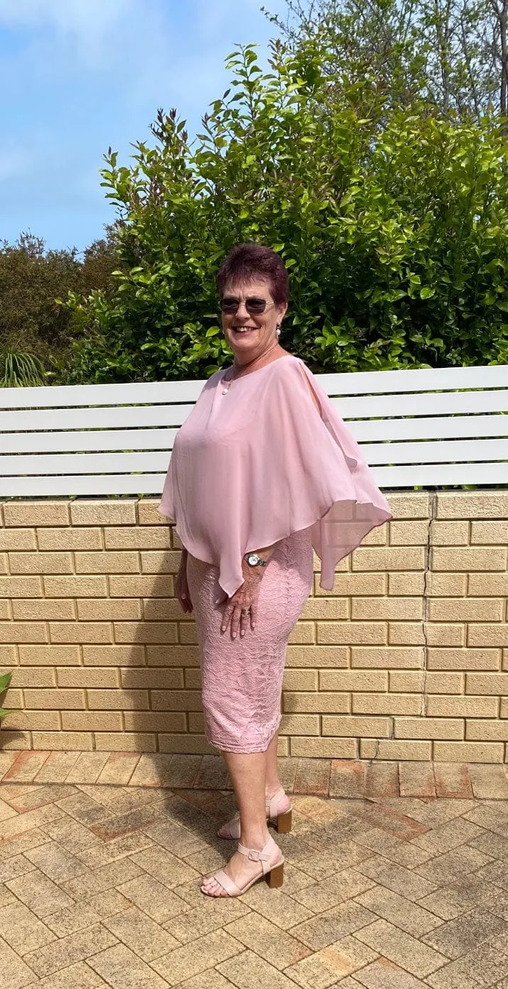 Geraldine Blush Lace Dress