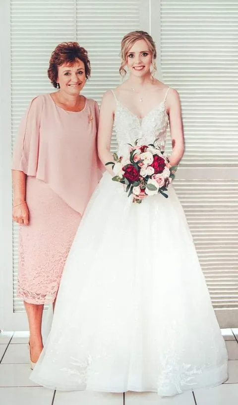 Geraldine Blush Lace Dress