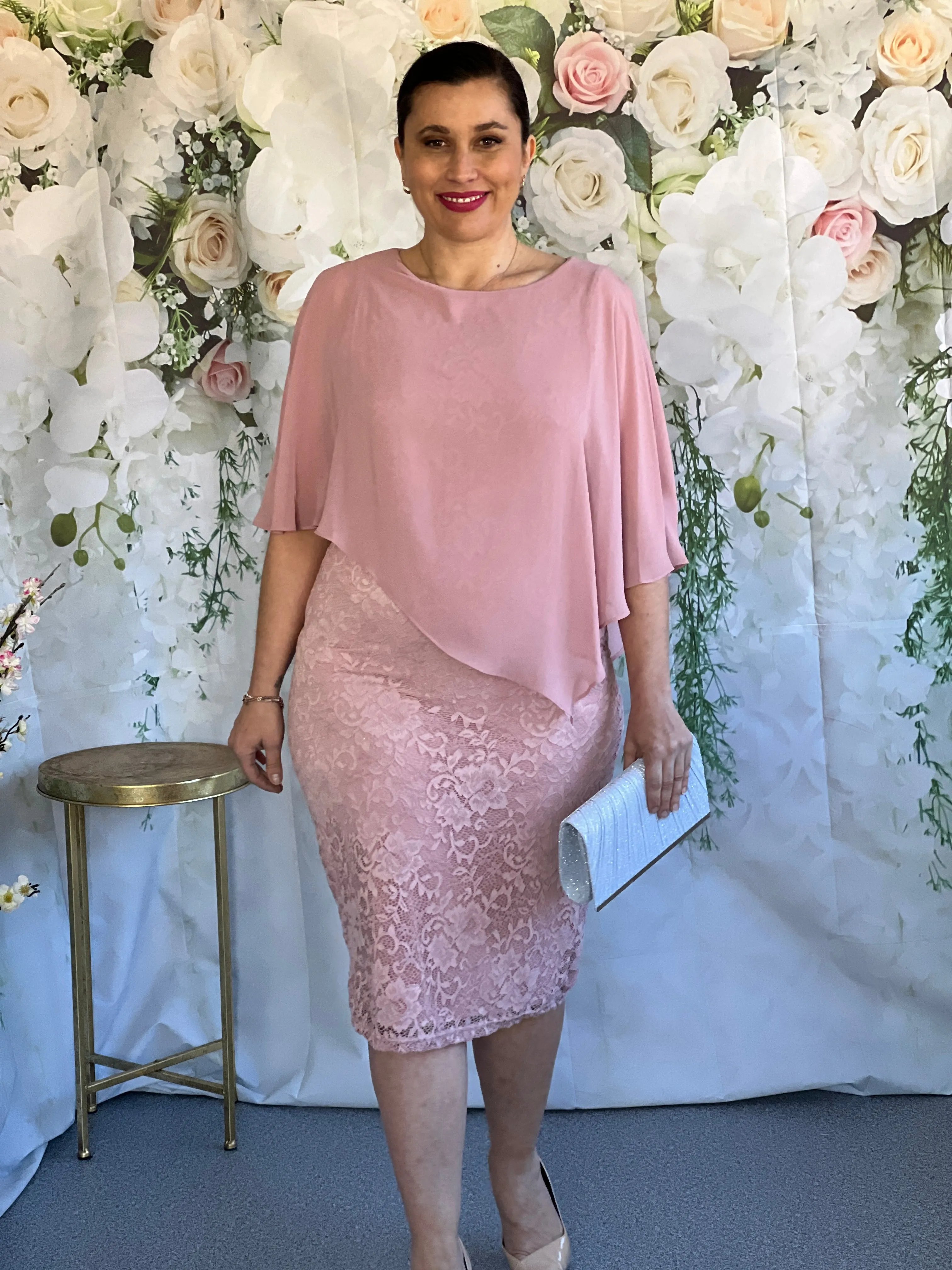 Geraldine Blush Lace Dress