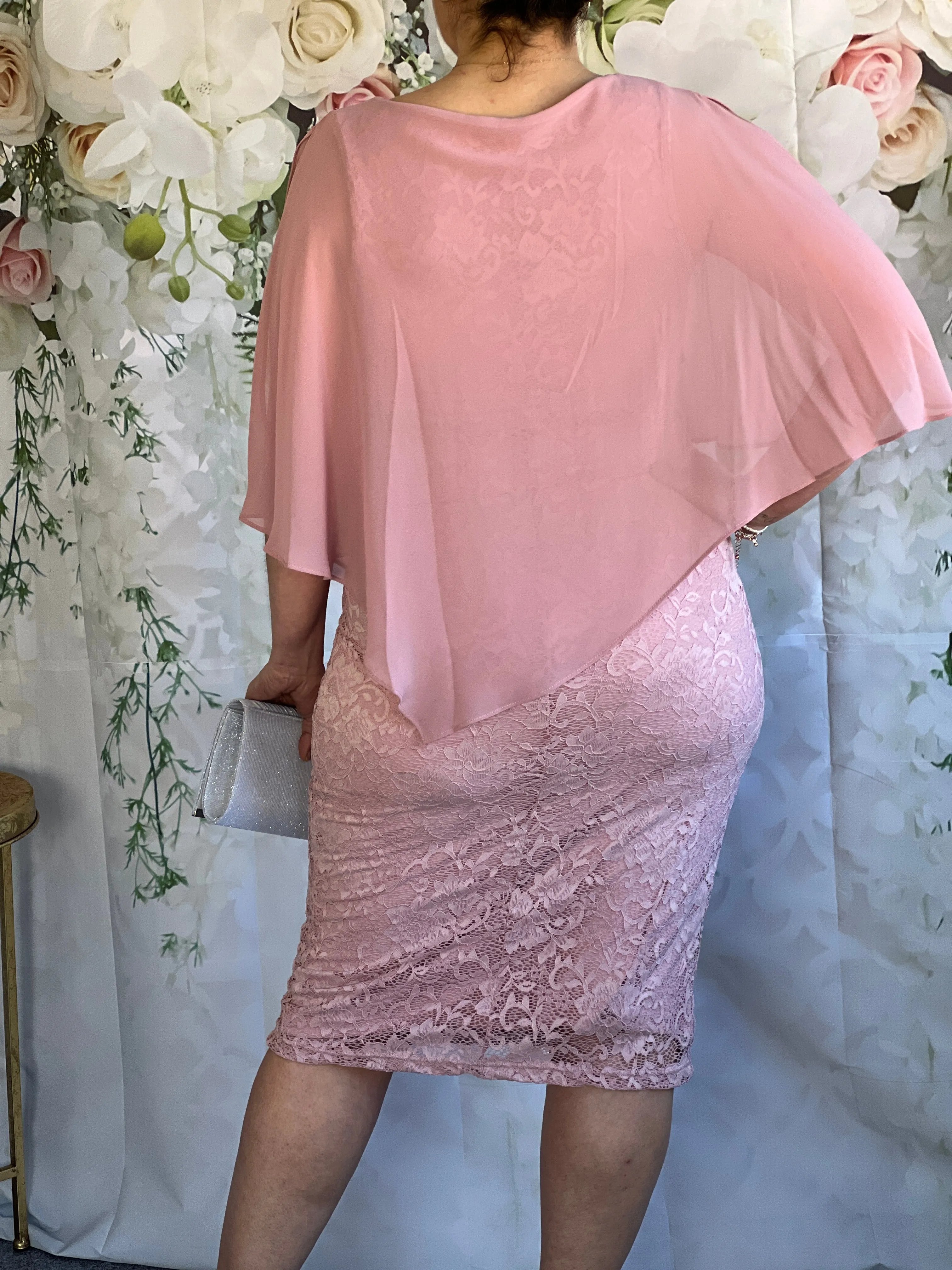 Geraldine Blush Lace Dress