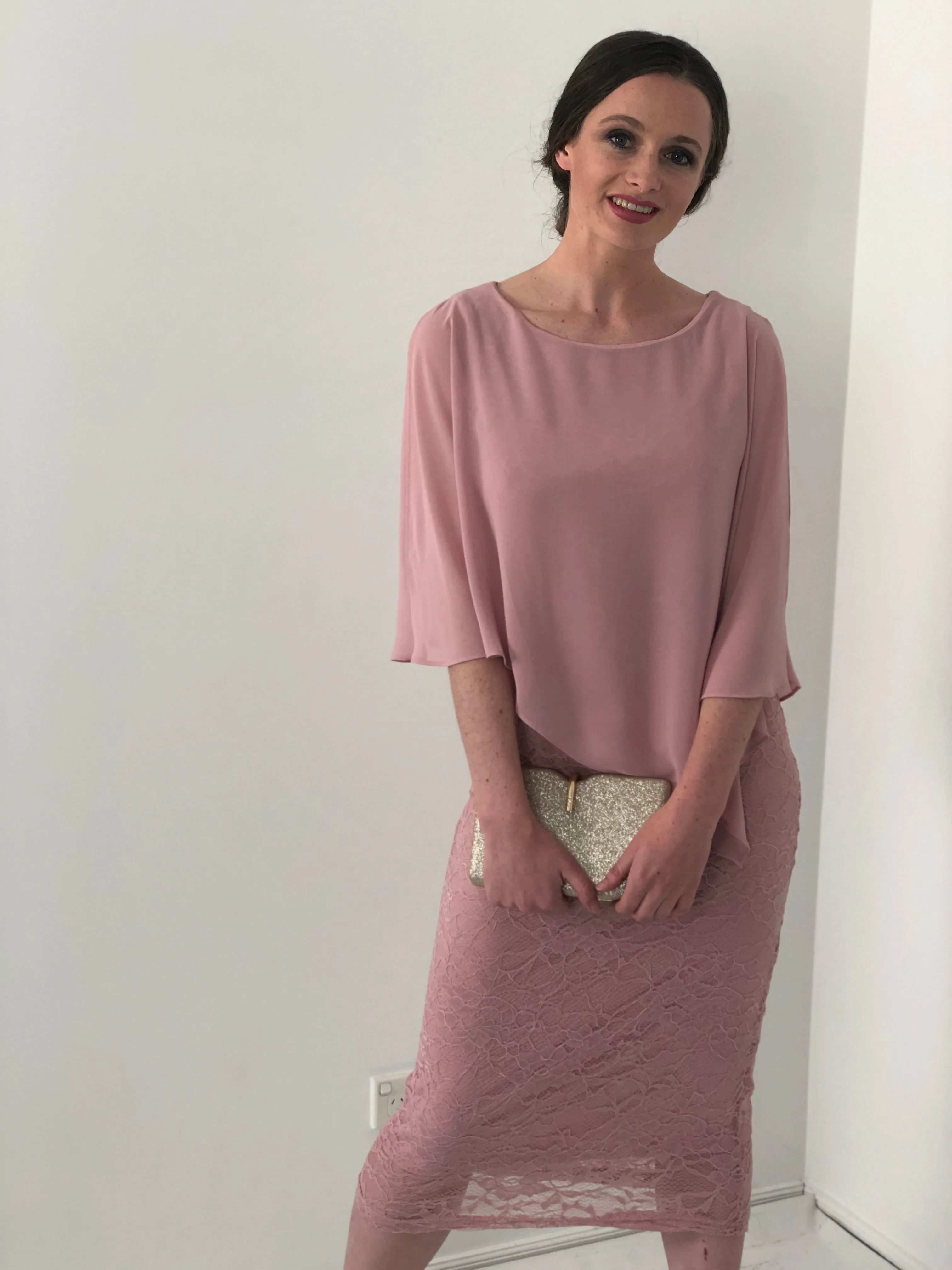 Geraldine Blush Lace Dress