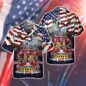 German Shepherd American Hawaiian Shirt - Independence Day Is Coming - 3D Full Print
