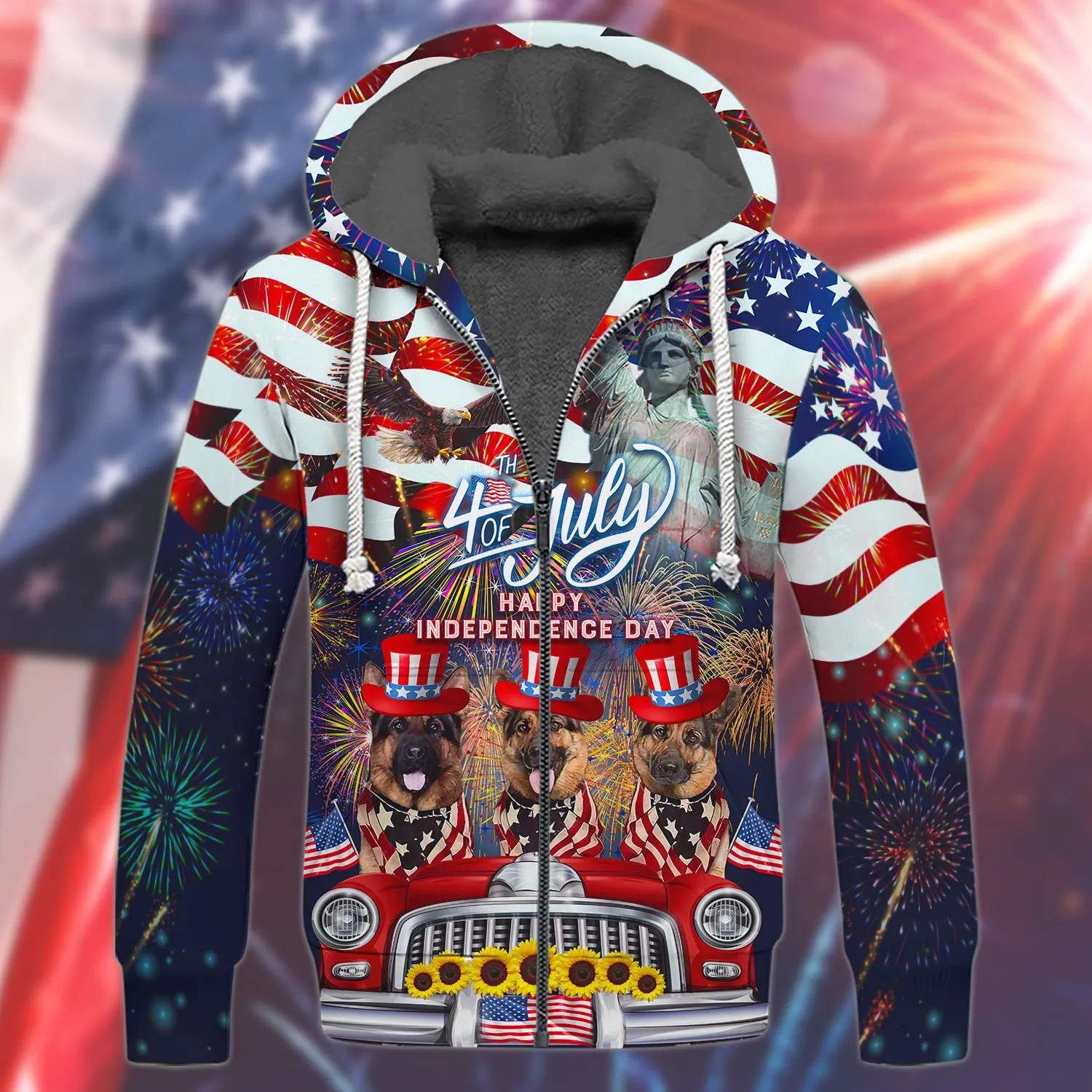 German Shepherd American Hawaiian Shirt - Independence Day Is Coming - 3D Full Print