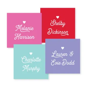 Gift Stickers   Tags in Script // 20 color options