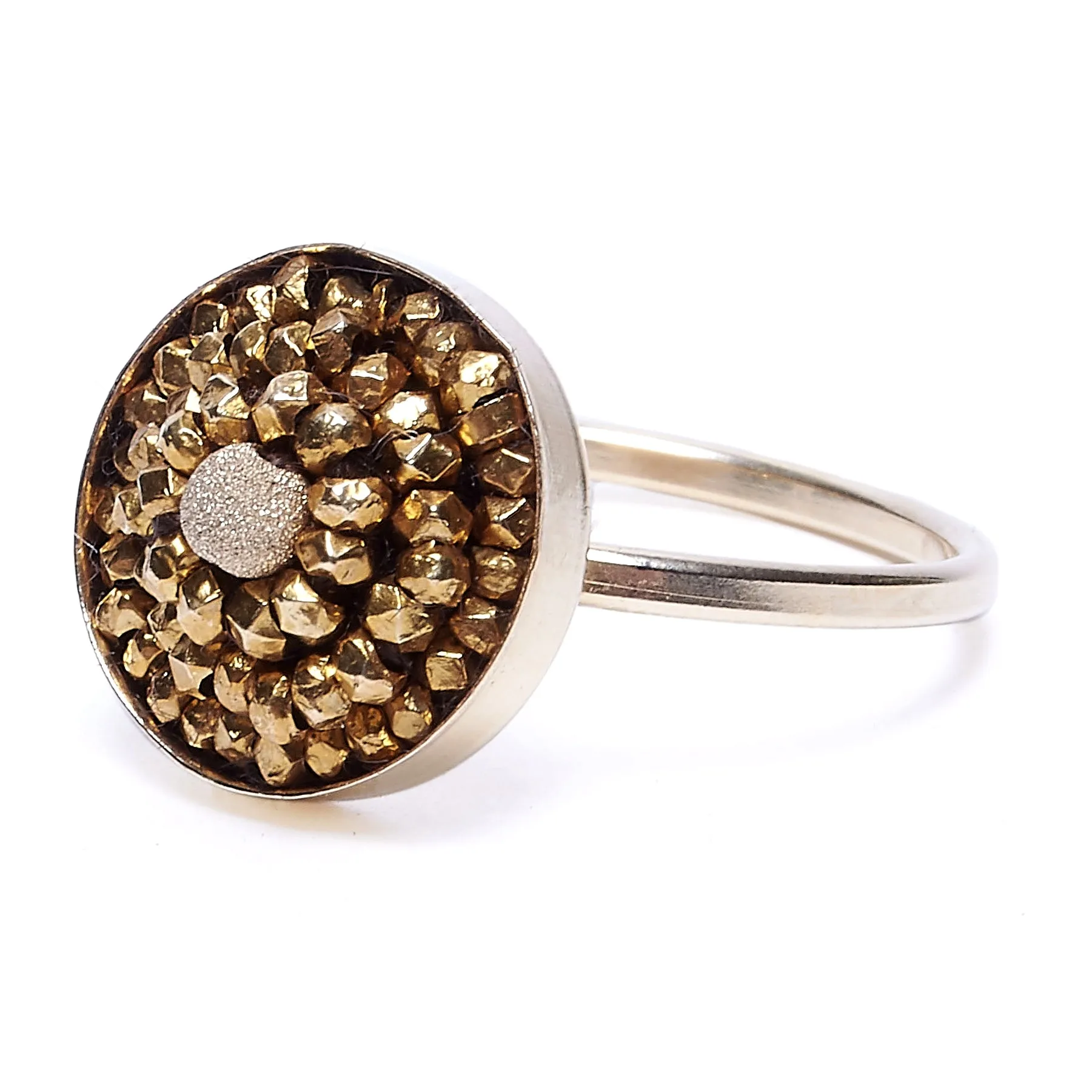 Gold Metallic Mosaic Ring
