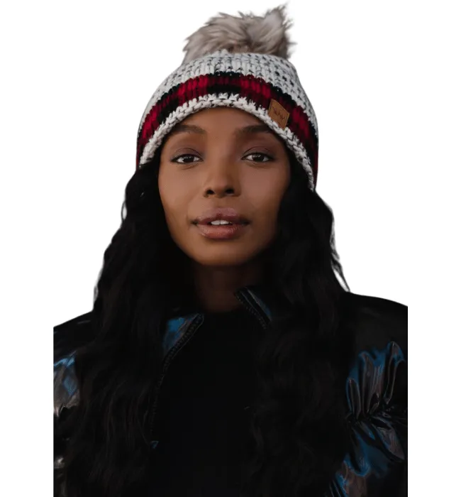 Gray   Red Buffalo Trim Hat