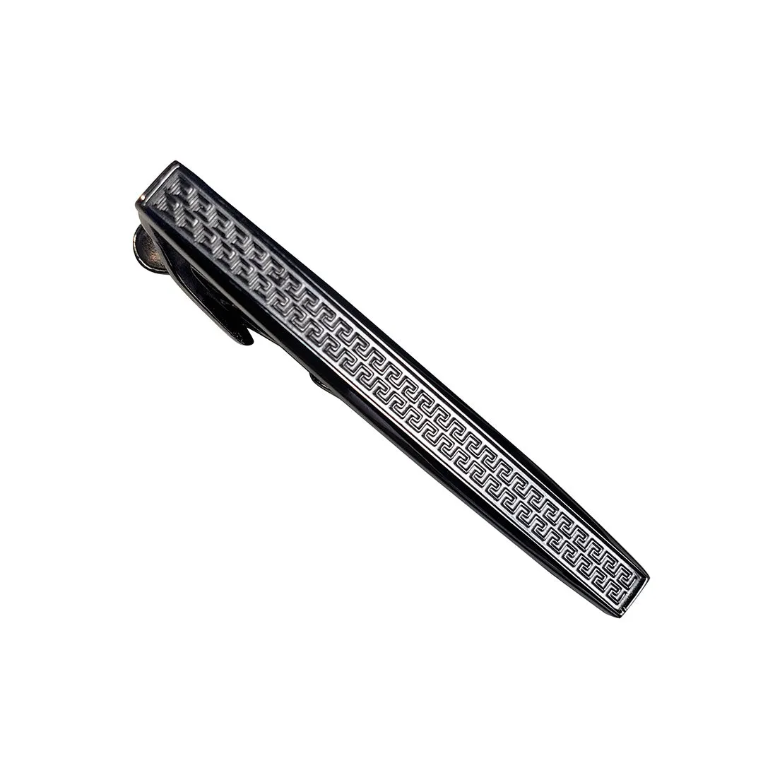 Greek Pattern Sterling Silver Tie Bar I Jan Leslie