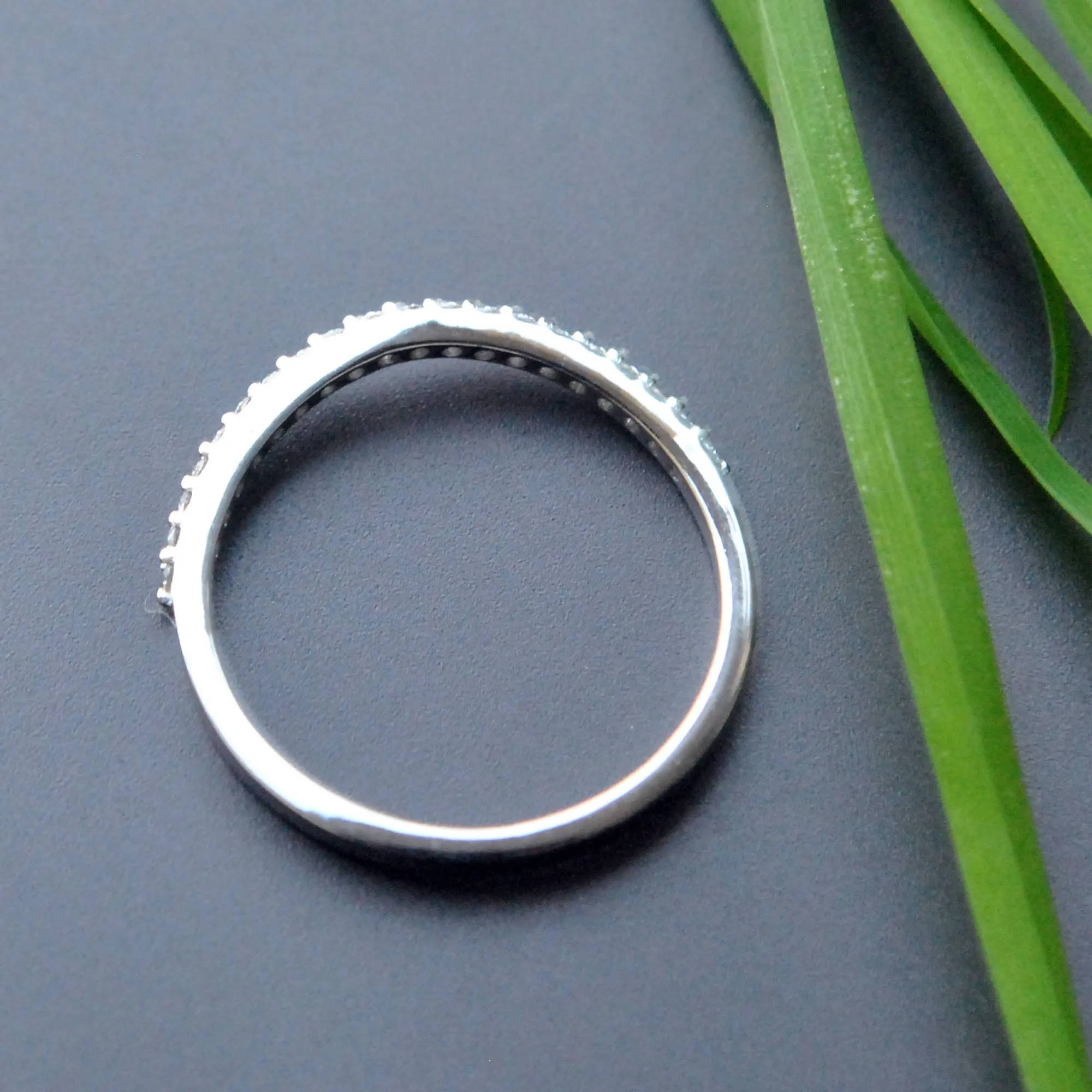 Half Eternity Nesting Curved Wedding Contour Ring