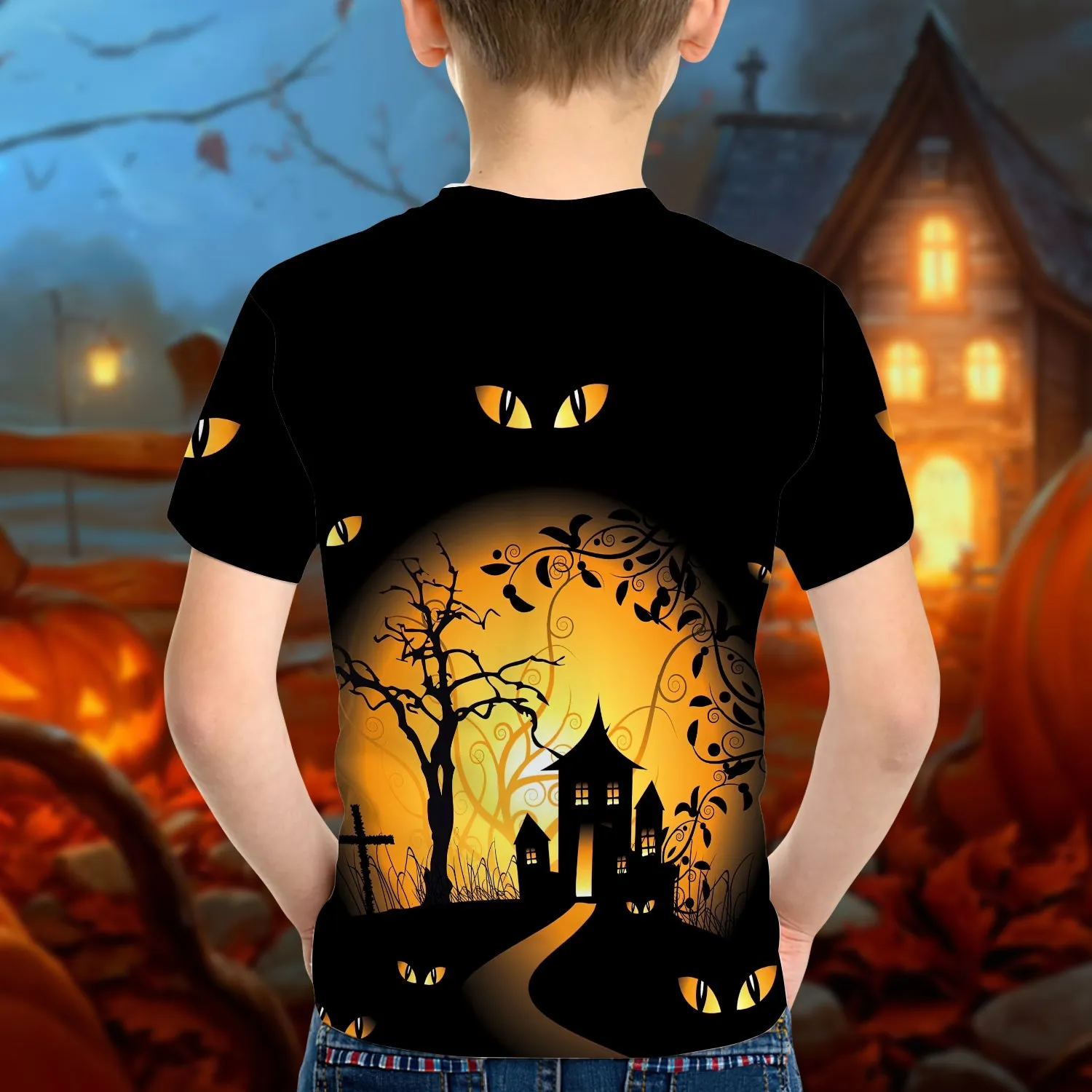 Halloween Is Comming Black Eye 3D Kid Tshirt 814 NA93