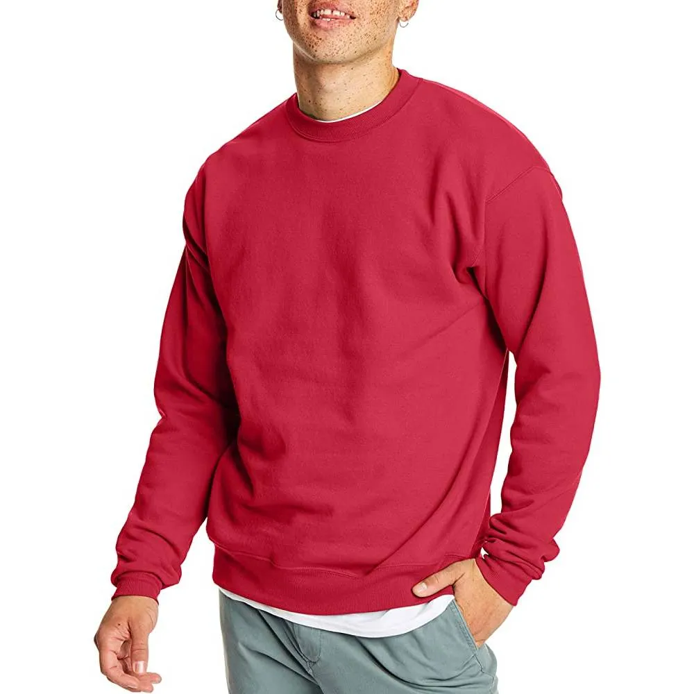 Hanes Men's Sweatshirt, EcoSmart Fleece Crewneck Sweatshirt, Cotton-Blend Fleece Sweatshirt, Plush Fleece Pullover Sweatshirt | Multiple Colors and Sizes