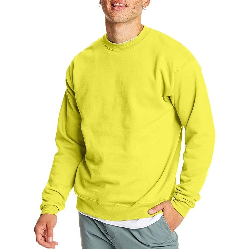 Hanes Men's Sweatshirt, EcoSmart Fleece Crewneck Sweatshirt, Cotton-Blend Fleece Sweatshirt, Plush Fleece Pullover Sweatshirt | Multiple Colors and Sizes