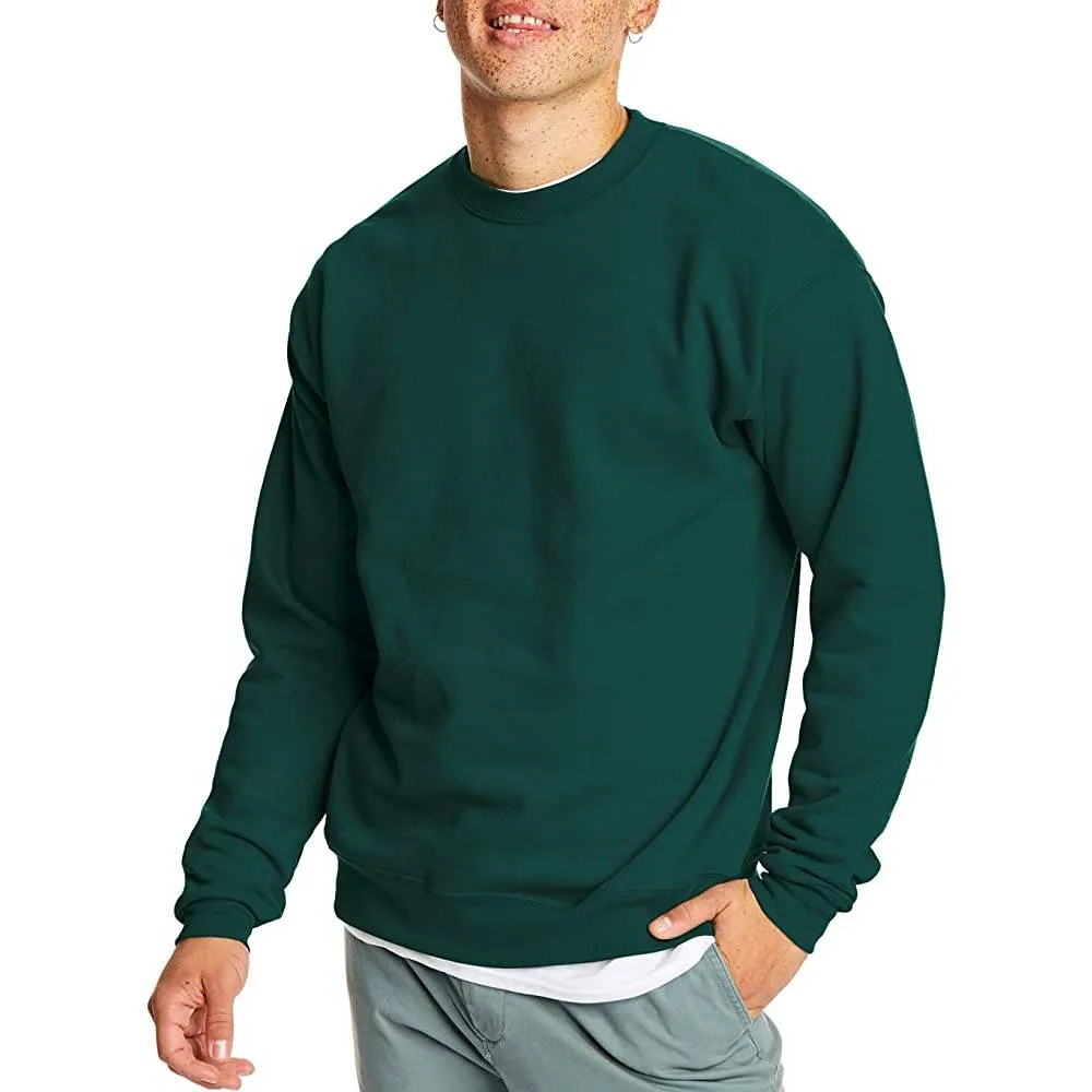 Hanes Men's Sweatshirt, EcoSmart Fleece Crewneck Sweatshirt, Cotton-Blend Fleece Sweatshirt, Plush Fleece Pullover Sweatshirt | Multiple Colors and Sizes