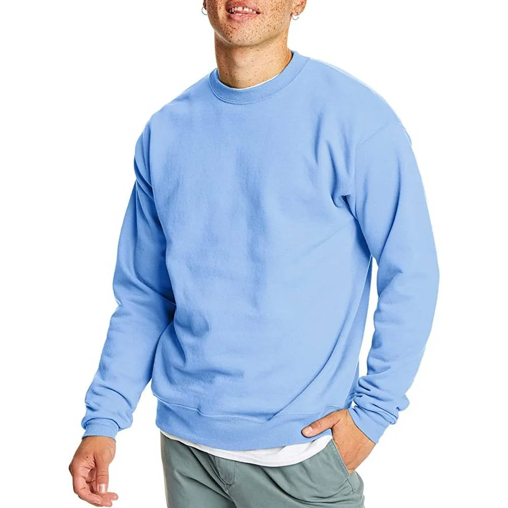 Hanes Men's Sweatshirt, EcoSmart Fleece Crewneck Sweatshirt, Cotton-Blend Fleece Sweatshirt, Plush Fleece Pullover Sweatshirt | Multiple Colors and Sizes